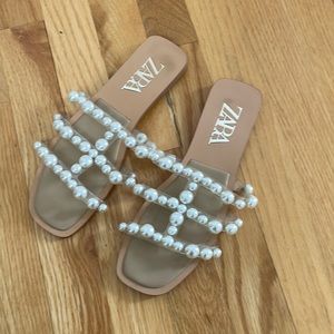 Zara pearl flat